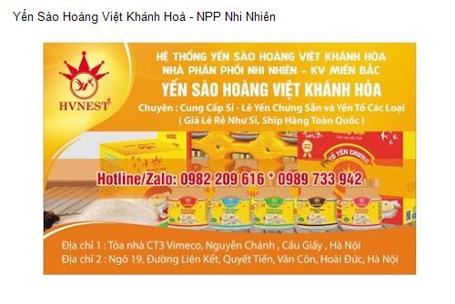 Hình ảnh Yến Sào Hoàng Việt Khánh Hoà - NPP Nhi Nhiên