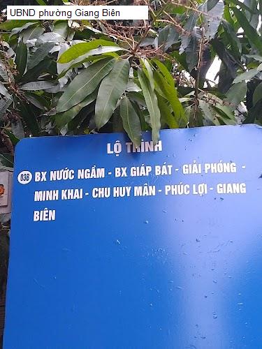 UBND phường Giang Biên