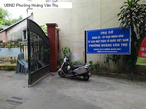 UBND Phường Hoàng Văn Thụ