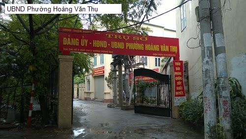 UBND Phường Hoàng Văn Thụ